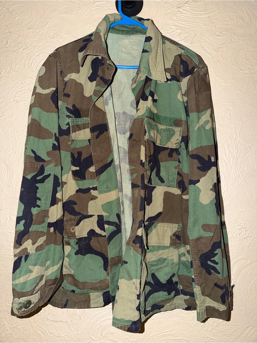 Men's Military Field Jacket in Woodland Camo